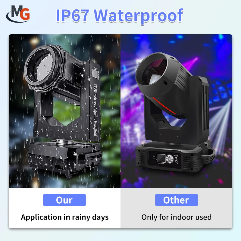 380 Вт водонепроницаемый движущийся головной свет DMX наружный IP65 Световой прожектор Sharpy супер луч