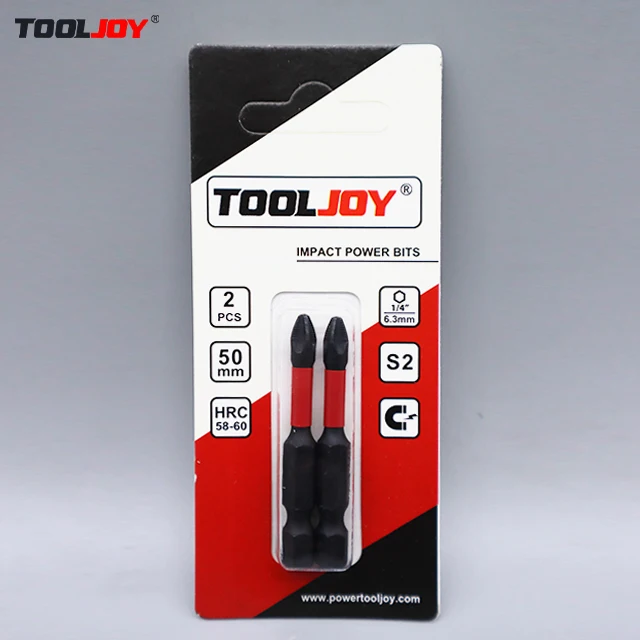 6.35mm hex shank ph0 ph1 ph2 ph3 ph4 S2 Material Impact bits magnetic tip screwdriver bits for power drills