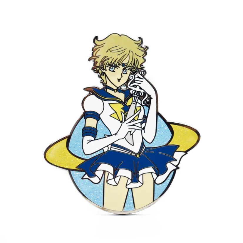 Custom Designer Anime Glitter Enamel Lapel Safety Pins Top Brooches Shiny Badge