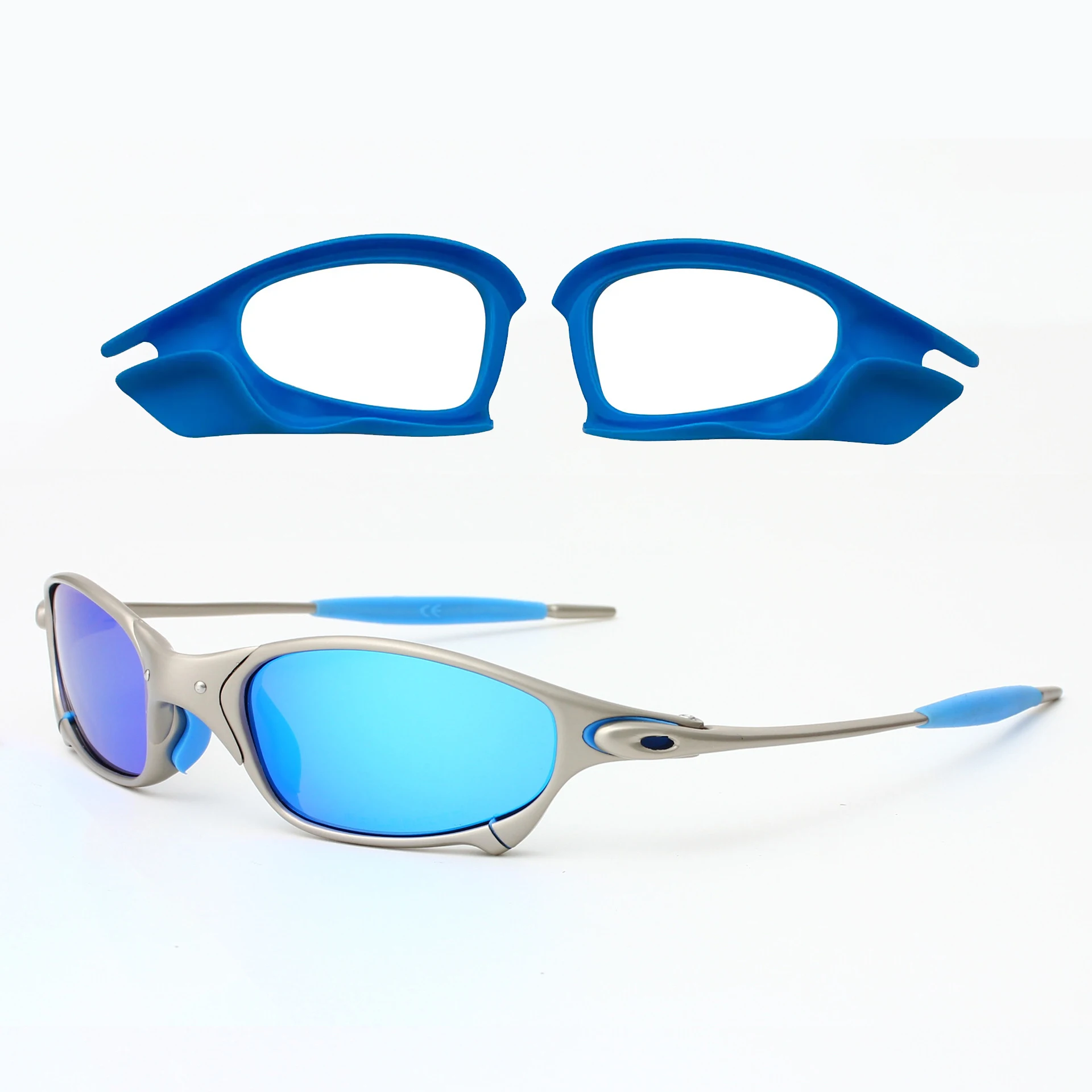 Assorted color Soft Rubber Side Blinders Anti pollen Windproof for Sport Cycling Juliet X Metal Sunglasses