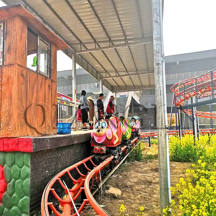 Funfair Amusement Park rides small thrill rides outdoor Mad Mouse roller coaster for sale