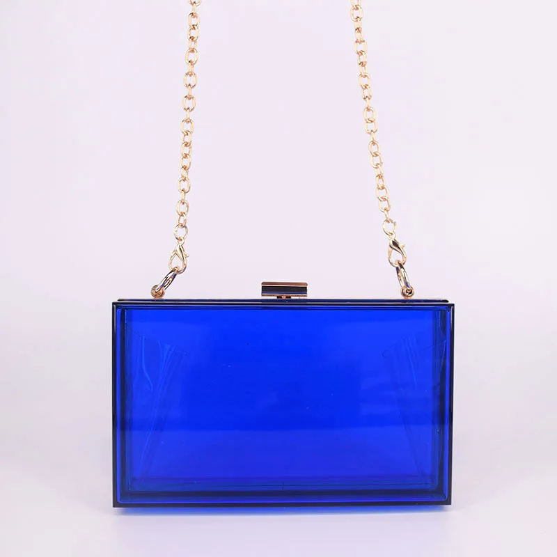 Sandro Transparent Small Square Cross-slung Box Banquet Hand Dinner Bag Ladies Handbag Wholesalers