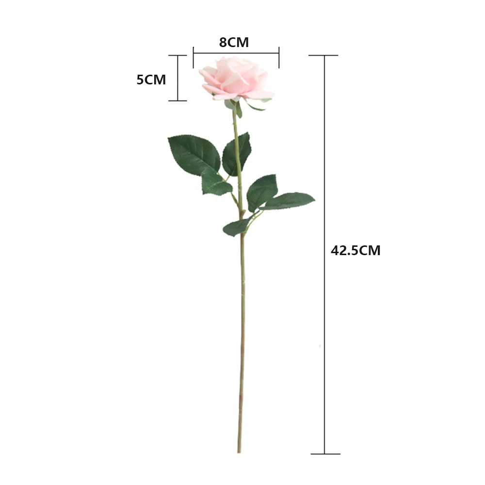 High Quality Real Touch Roses Latex Rose Single Stem Flowers Looks Real peony artificial flower