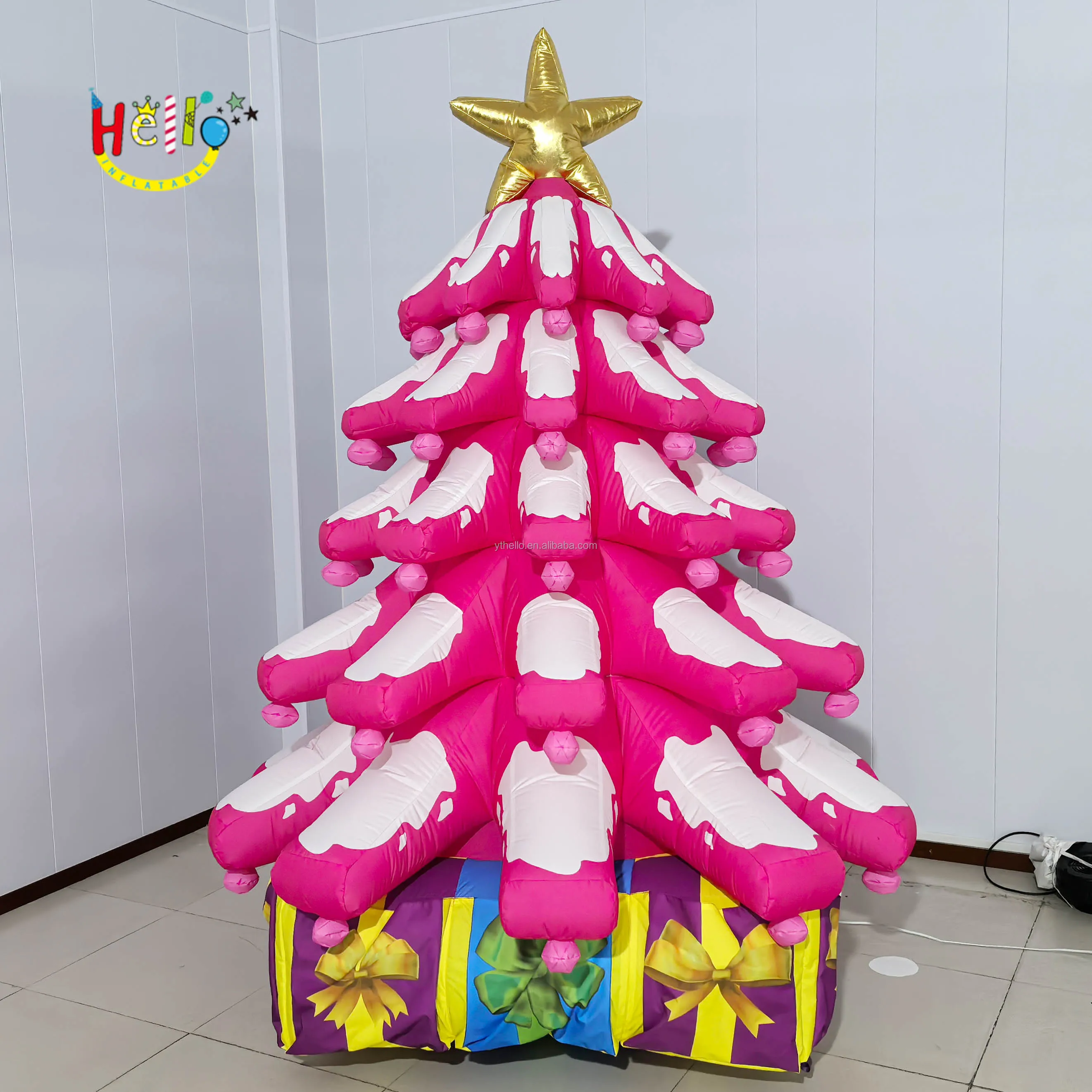 Outdoor Christmas Decorations Pink Inflatable Christmas Tree For Lawn Garden Christmas Holiday Decorations