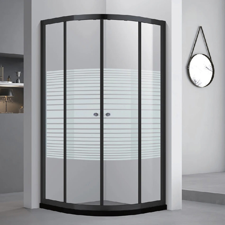 Good Selling bathroom cabin luxury design black shower enclosure corner poland bath 8mm glass shower cabin price in pakistan
