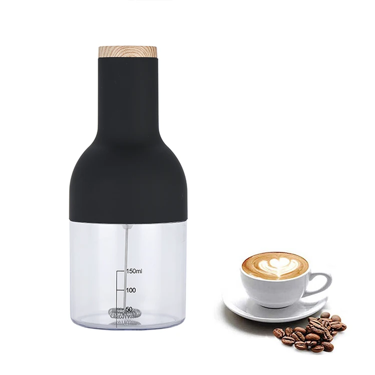 Ручной блендер из нержавеющей стали, Электрический вспениватель молока на батарейках, капучино, вспениватель молока