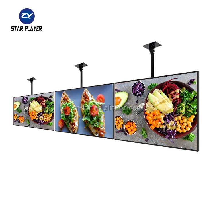43 55 inch monitor for 4k ultra hd android 12 wifi display kiosk hanging advertising lcd digital signage wall mount player