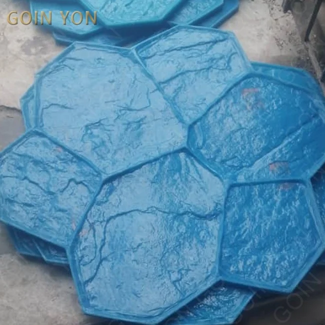 Wholesale released powder block rubber concrete stamp mats mold