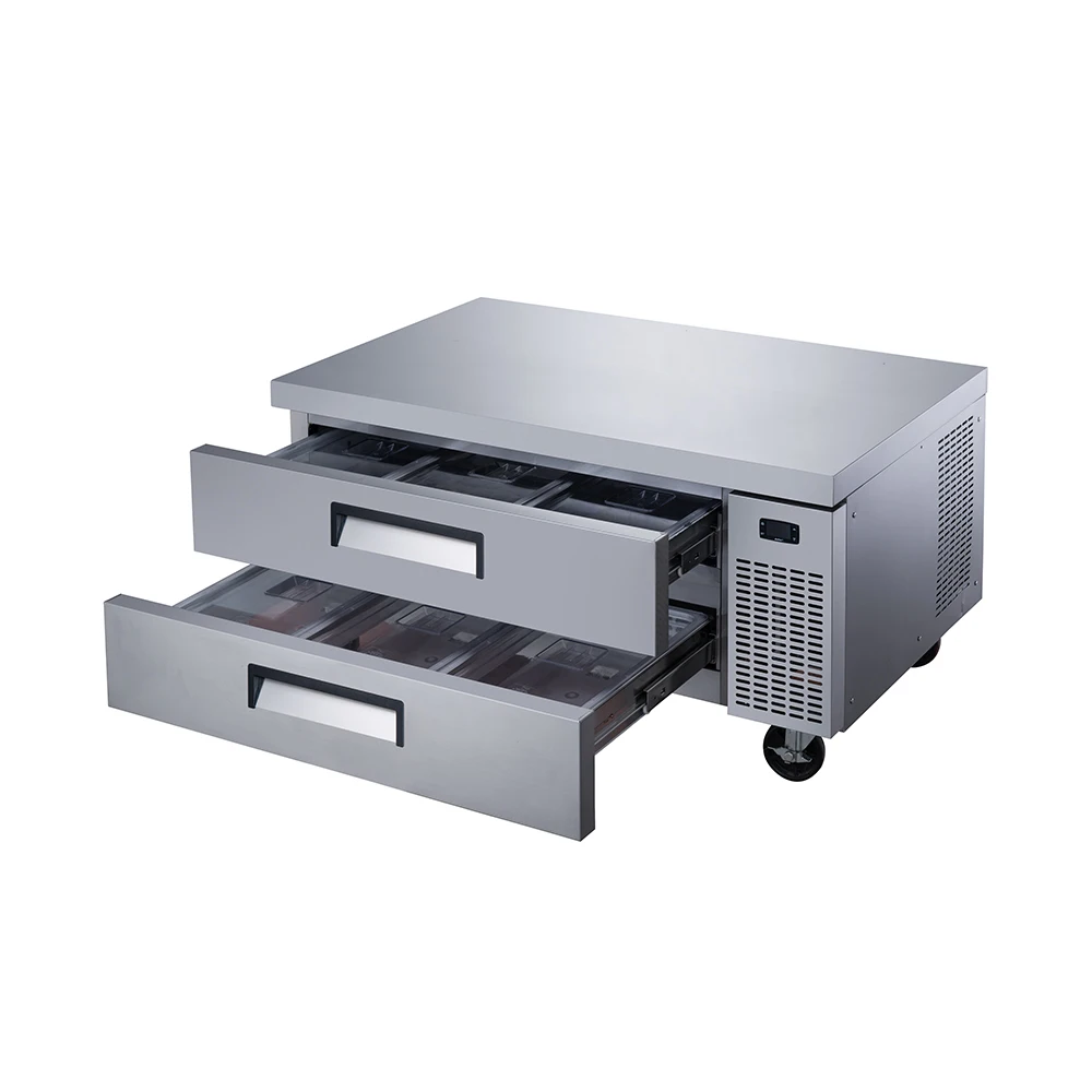 27/48/60/72 Inches Commercial Drawer Refrigerated Chef Base Stainless Steel Chef Base Work Table Refrigerator