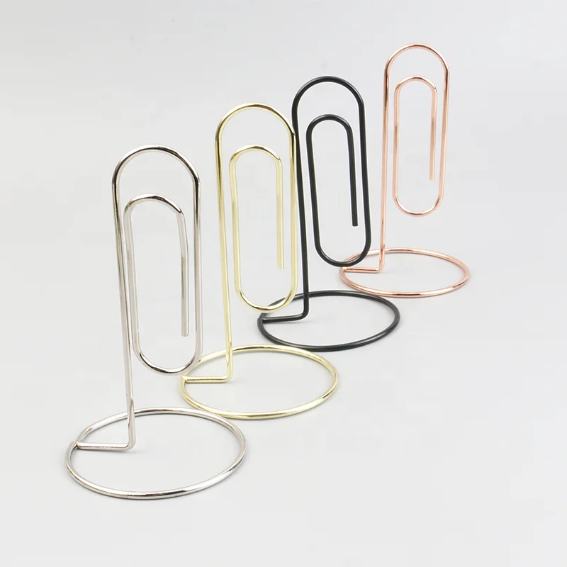 YS1222 Wholesale Paperclip Unique High Quality Desktop Office Decoration Place Name Note Card Holders Table Number Holder