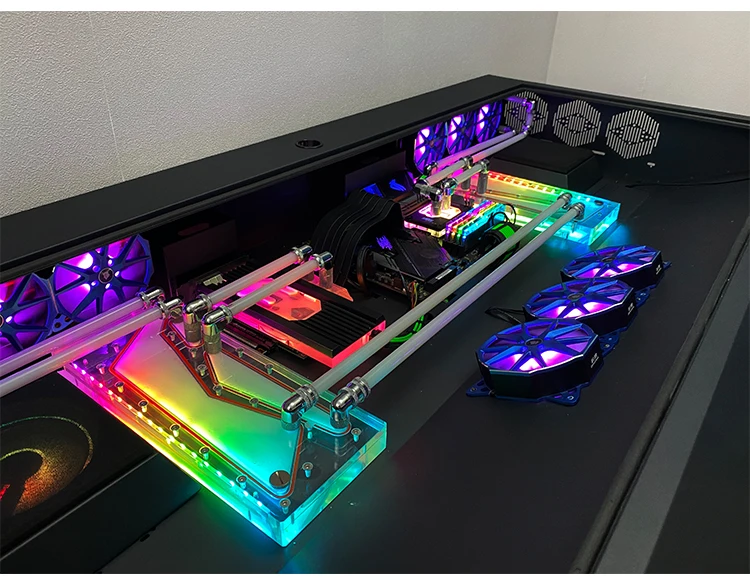 Компьютерный корпус Встроенный Прозрачный большой корпус Встроенный стол высококлассный классный игровой стол особой формы для научной фантастики