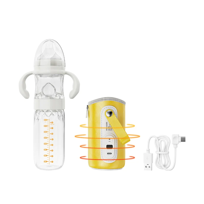 portable protection bpa free silicone pp baby milk clothe warmer sleeve usb infant feeding bottle heated