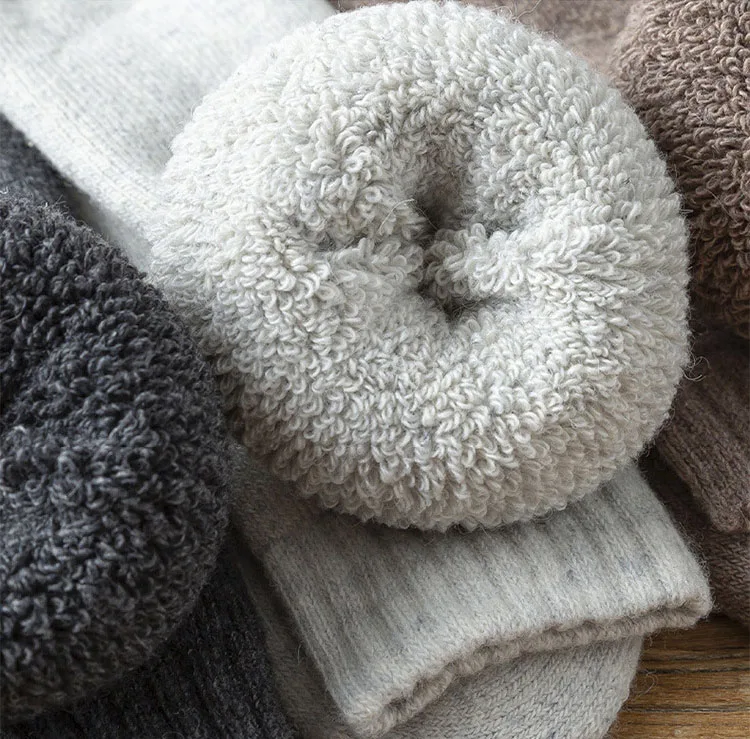 100% merino wool socks men warm thickened fuzzy socks wool long winter merino wool socks for men