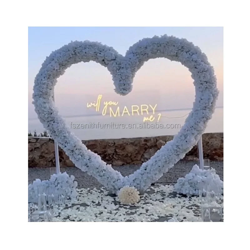 Flower runner heart flower arch artificial flower for decoration arch for wedding event