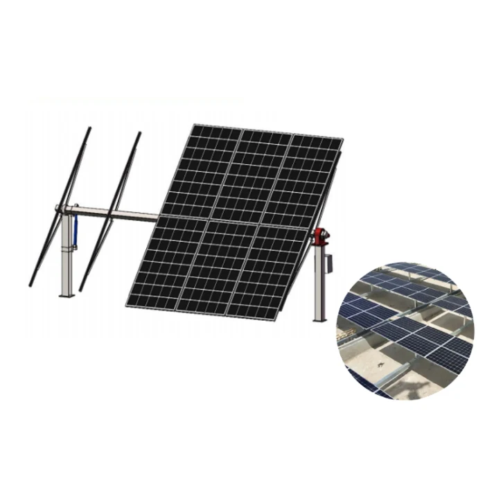 40kw solar system Mounting Bracket New Hot-dip Galvanized Cement Base or Helical Ground Pile 25 Years PLC Control Qigongbao