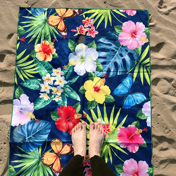 
Amazon best sellers new hot sexy girl photo hot sand free microfiber sports yoga beach towel 