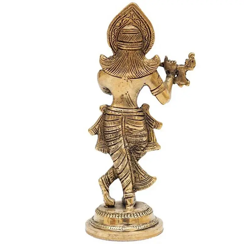Самая продаваемая декоративная латунная статуя Krishna Murti для украшения дома и сада доступна по оптовой цене из Индии