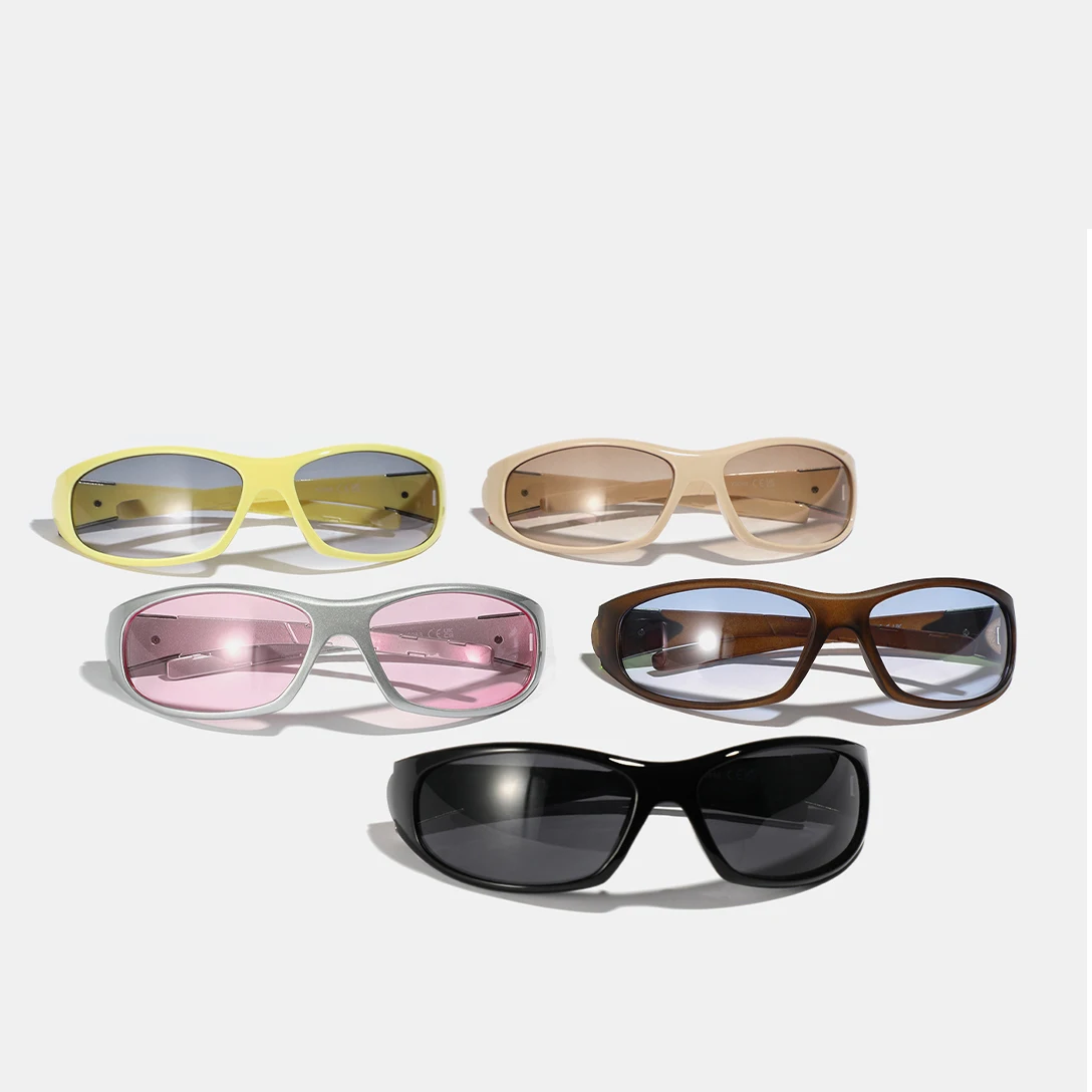 Vintage Sports Sunglasses UV400 Polarized Lens Custom Logo Metal Glass Lens Men Women Fashion Sun Glasses