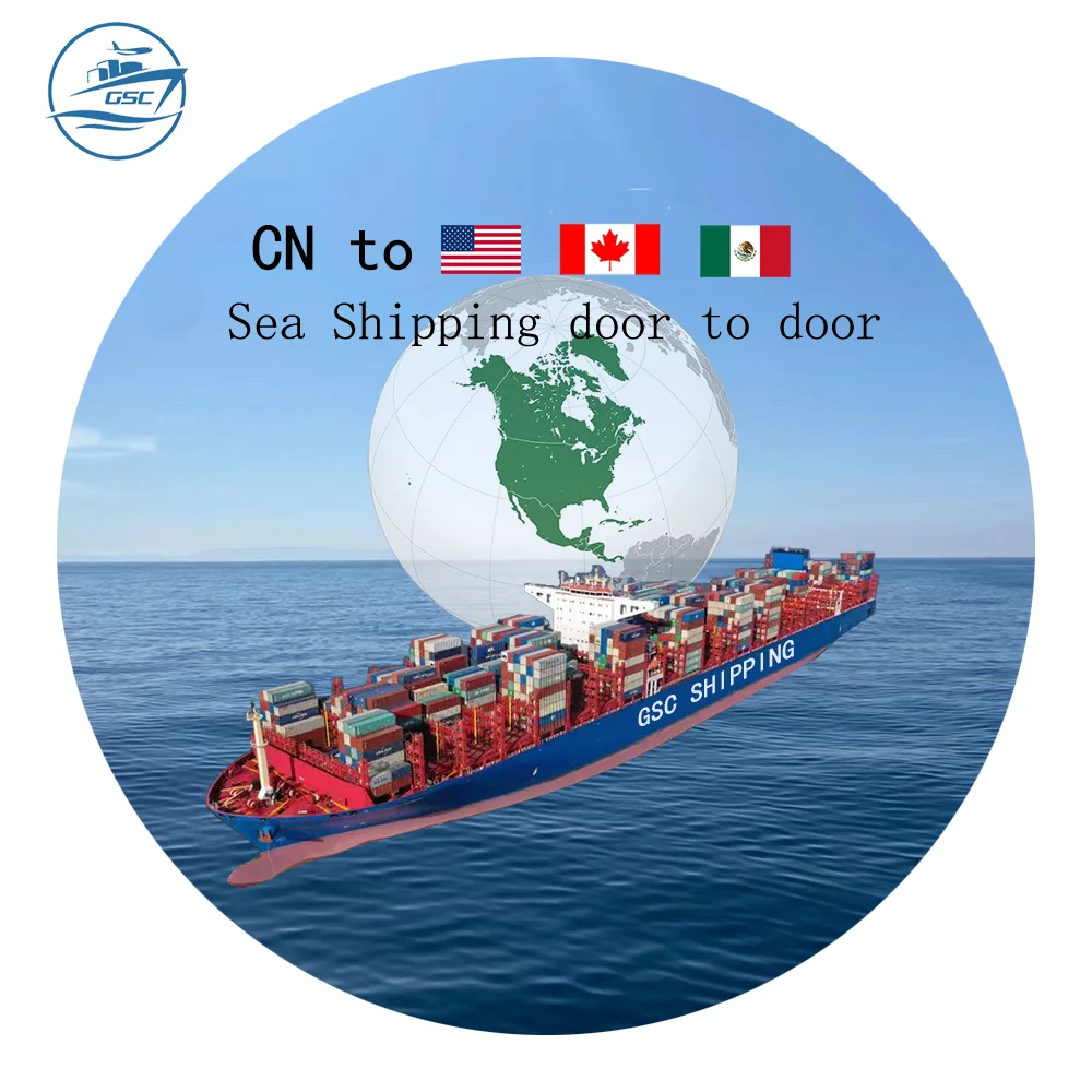 Online Shipping agent in guangzhou from china to USA Canada Mexico door to door services sea ocean shipping
