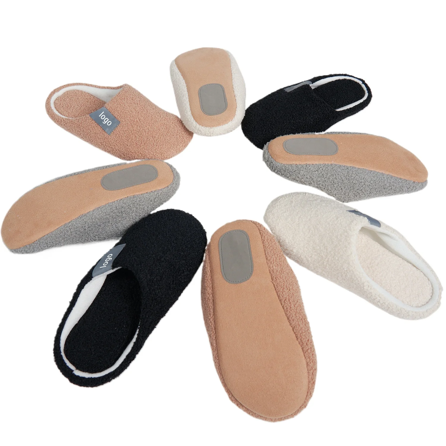 Soft Slides Indoor Bedroom Slippers Custom Logo Wholesale Multiple Colors