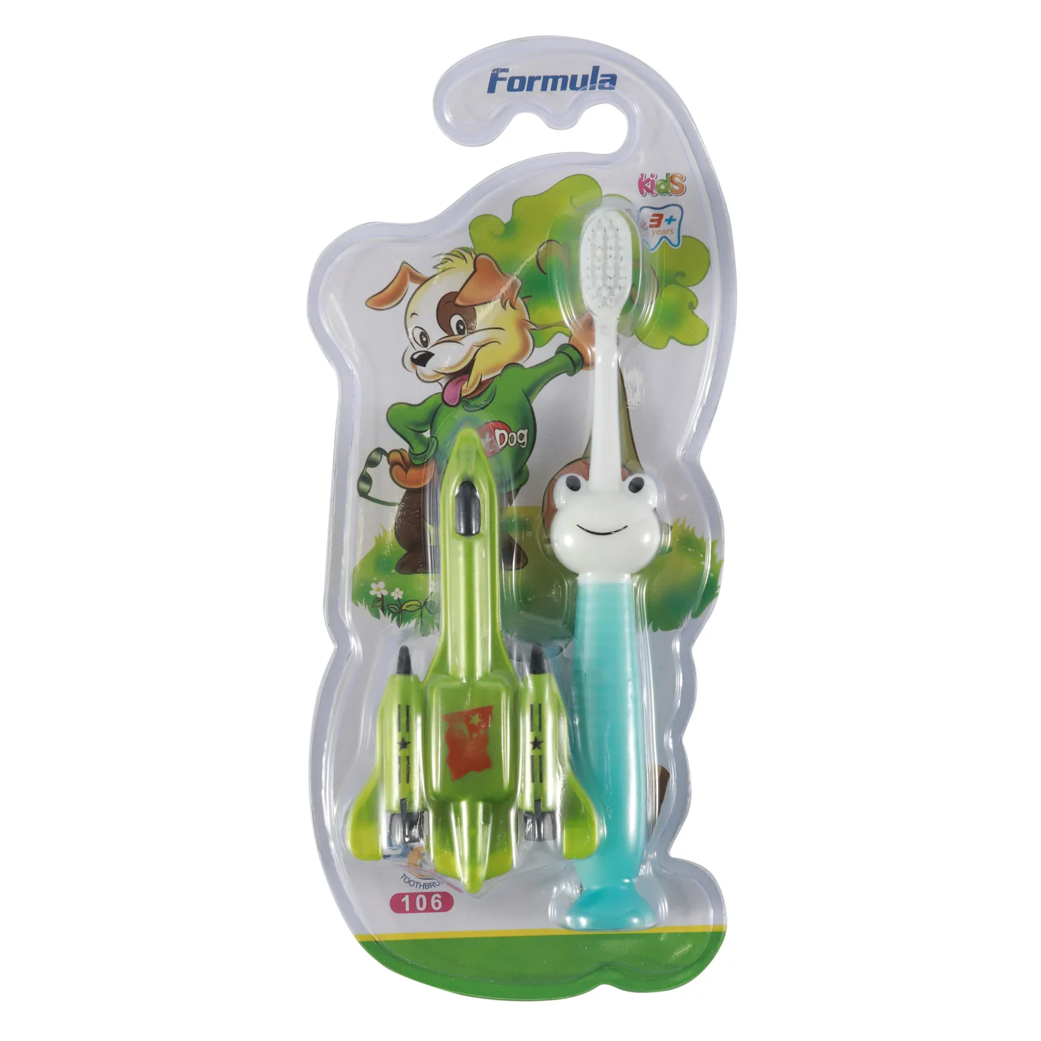 CoralClean OEM cartoon kids toothbrush with small gift wholesale ultra soft dupont bristles child tooth brushes