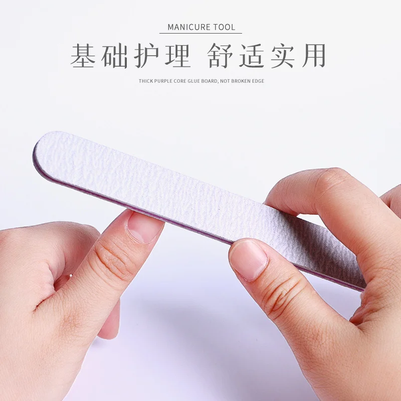 gray nail file 100/180 Gray sand file manicure polishing strip double-sided