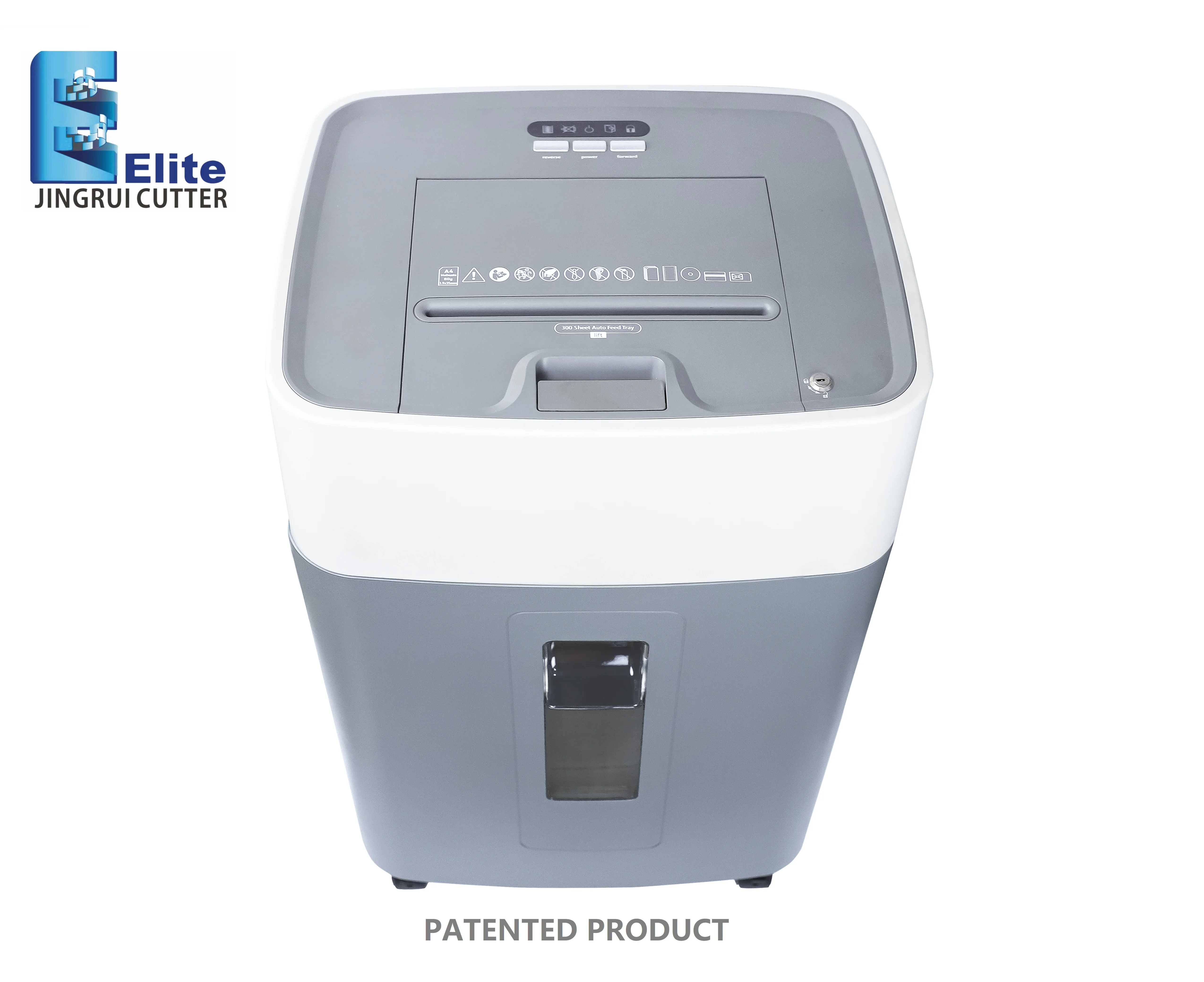 2*15mm 300sheets Low Noise Office Automatic Auto Feed Commercial Paper  shredder cutting Machine