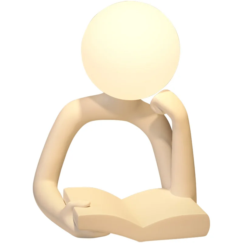 Modern Resin Knick-Knacks Room Decor Abstract Statue Led Light Figurine Model Craft Sculpture For Living Room