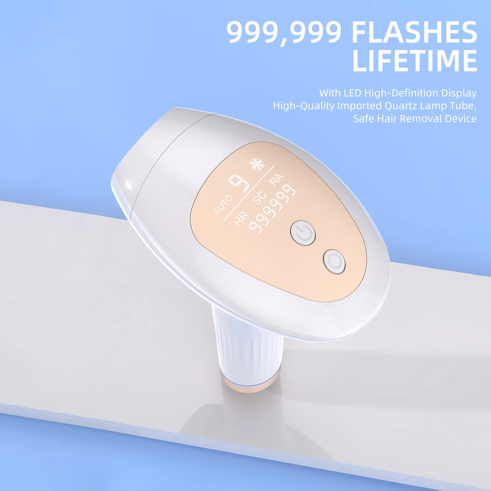 Hot Selling Products Portable 999999 Flashes Lcd Auto Mode Quartz Painless Laser Handle IPL Hair Removal Ice Cooling