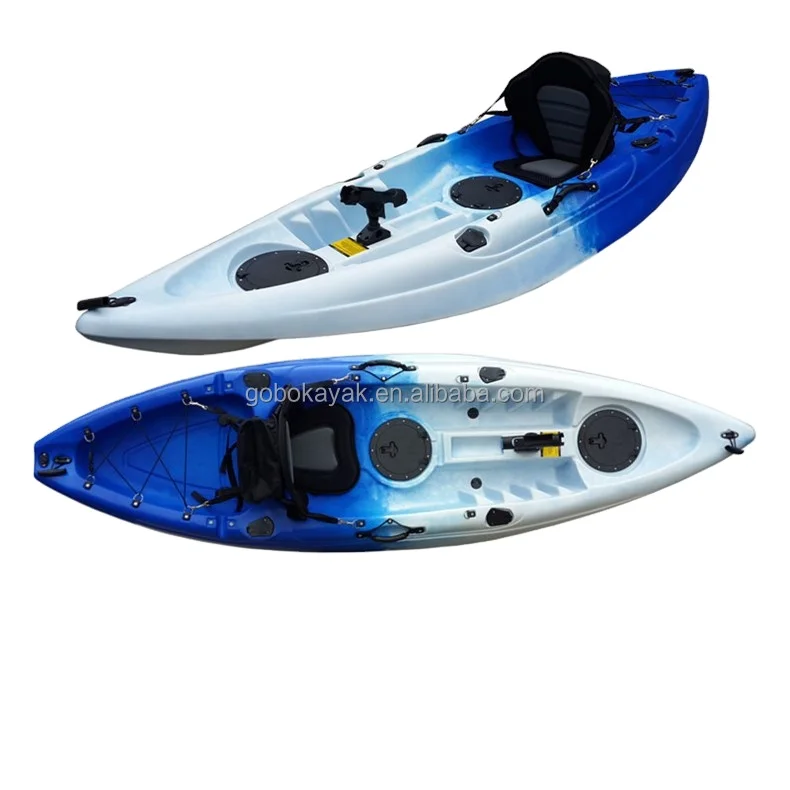 CE certification single fishing kayak with motor bracket