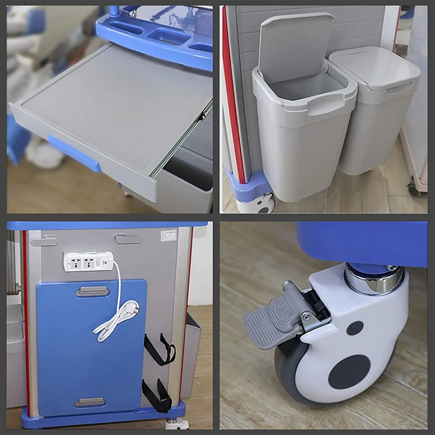 OEM Wholesale Color Medical Clinic Anaesthesia Drugs Hospital Emergency Trolley Nursing Crash Cart
