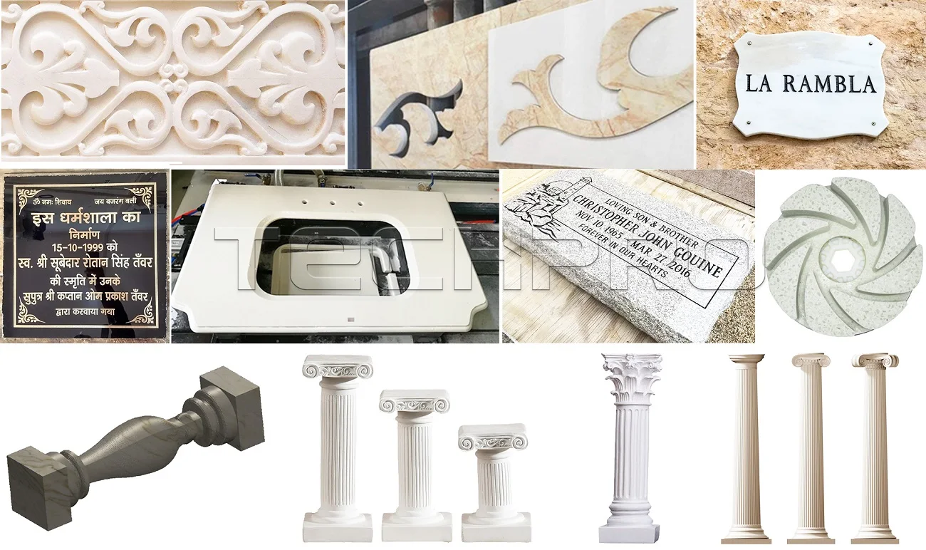 Double spindle rotary device cnc marble statues sculpture making machine stone cnc engraving machine