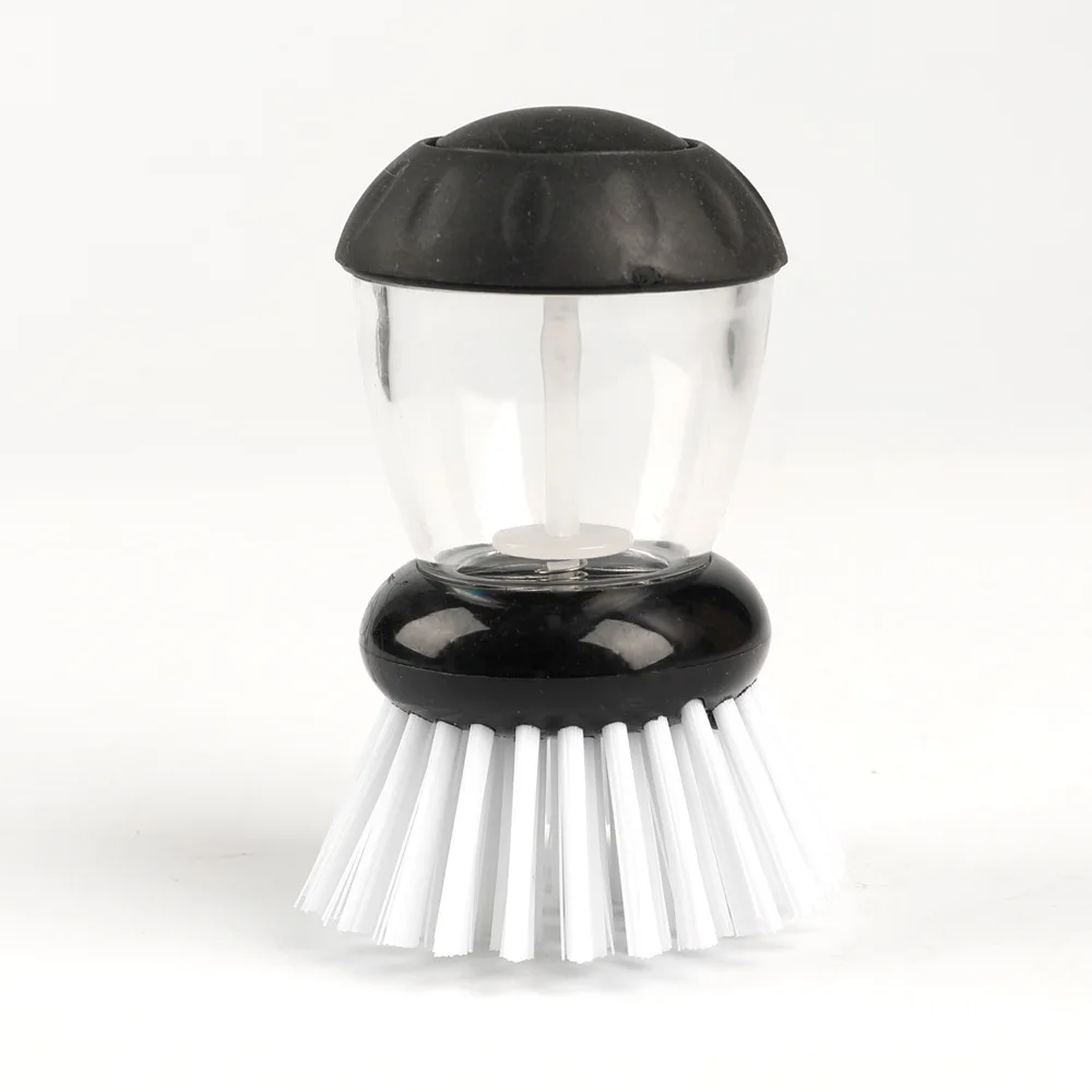 2021 new trend round black PP material dish cleaning brush for pans and pots cleaner