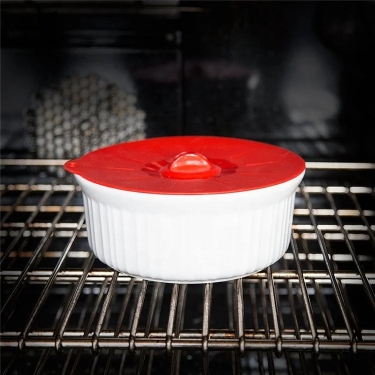 OKSILICONE Reusable Seal Heat Resistant Silicone Lids Different Size Vacuum Preservation Lids For Keeping Fresh Silicone Cover