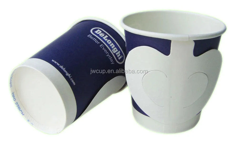 Подставка для кофейных стаканов/держатель бумажных стаканов с ручкой/печать напитков одноразовый двойной логотип клиента 4 унции-9 унций 50000 шт.