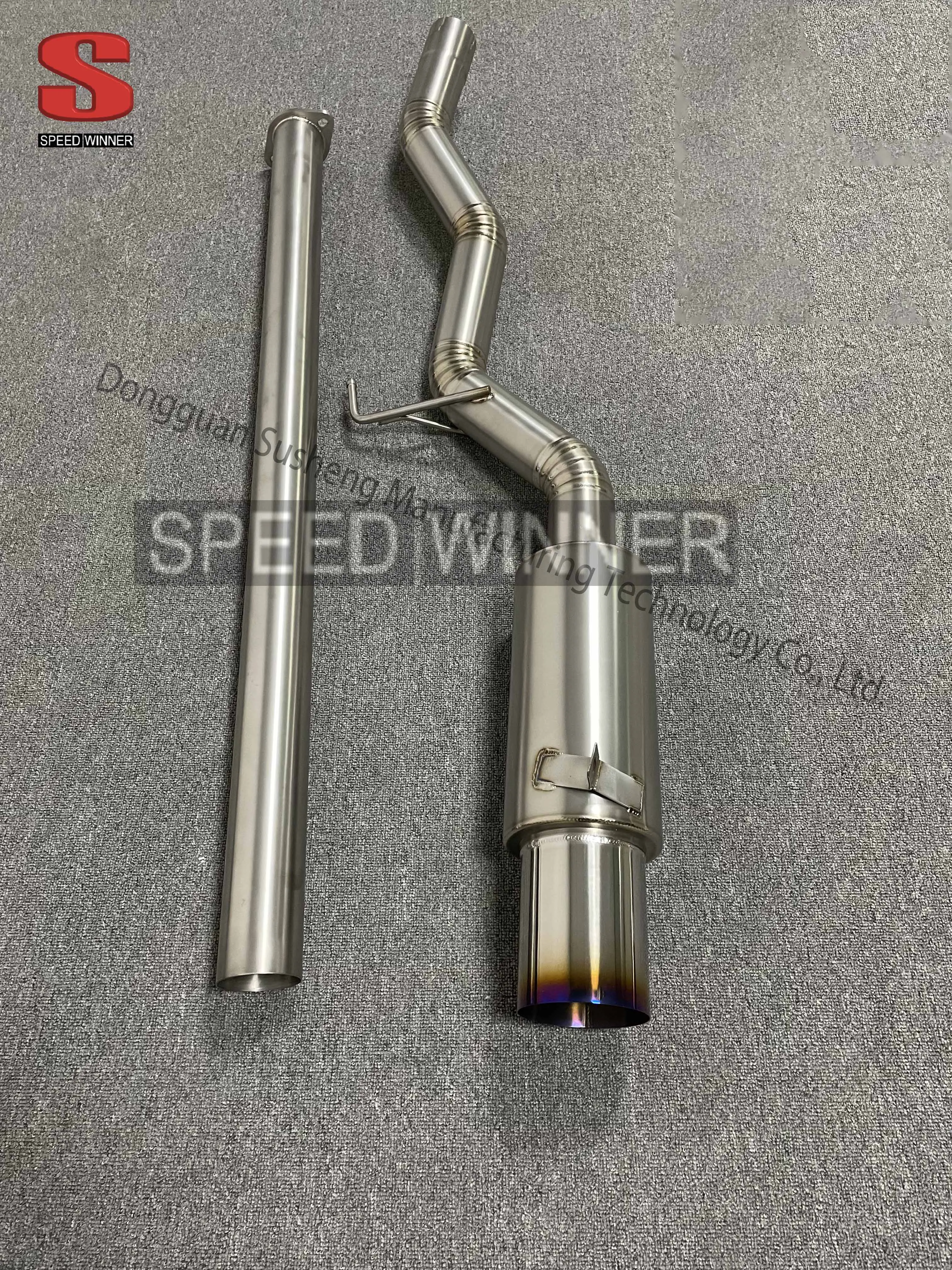 Titanium catback exhaust system for mitsubishi EVO 7-9 titanium exhaust pipe tips