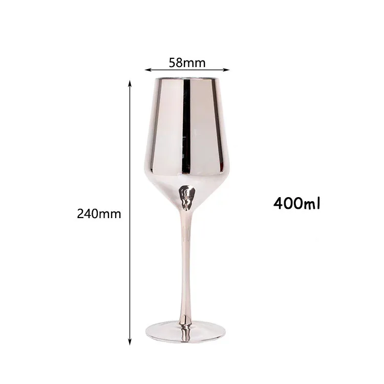 Electroplate French Wine Glass Light Glasses With Rack Holder