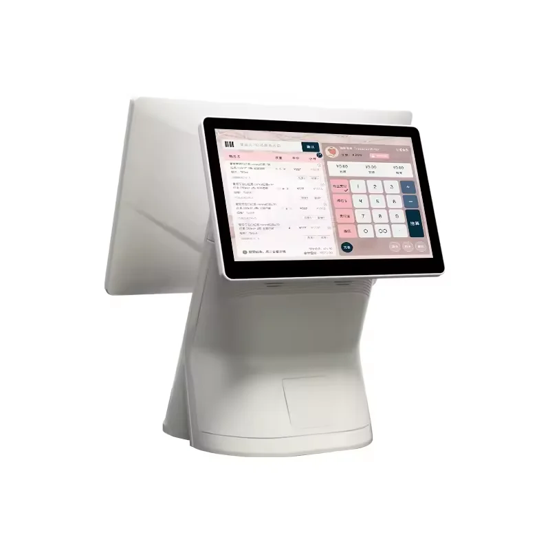 Factory Price 15.6 +11.6 inch Pos System Machine Dual-Screen Cash Register Machine 2GB+32GB All-in-One POS Machine