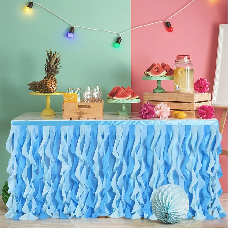 Юбка для стола, Тюлевая юбка для стола, свадебное украшение, накидка для стола на день рождения, банкет, вечеринку, свадьбу