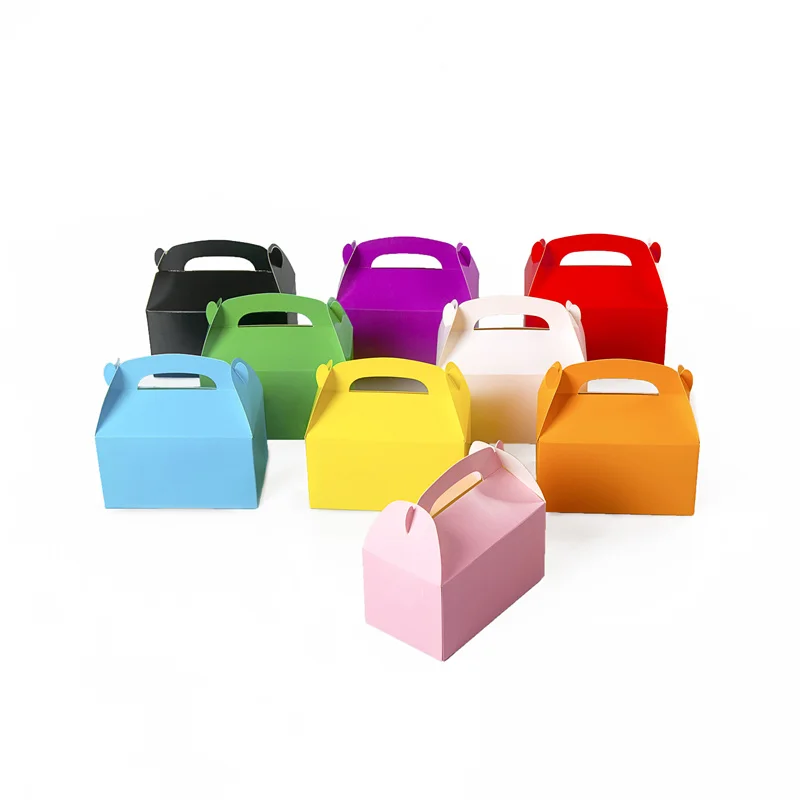 Biscuit Paper Box Portable Candy Carton White Card Colorful Gift Pastry Paper Box Packaging Custom Cake Box