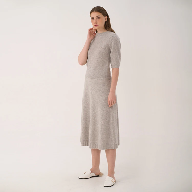 Custom Casual Pure Luxury Wool Cashmere Sweaters 100 % Women Knitted Sweater Dress Women Clothing