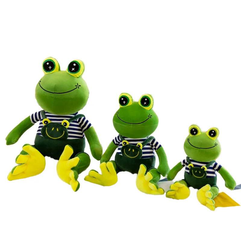 High Quality Smiling Frog Plush Toy Super Soft Polyester Design Embroidered Disne Princess Professional ODM Customization
