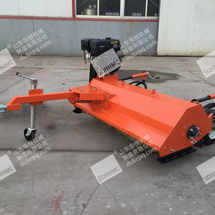 Quad Towable Atv Flail Mower 15Hp Petrol Engine Garden Grass Cutter Lawn Mower