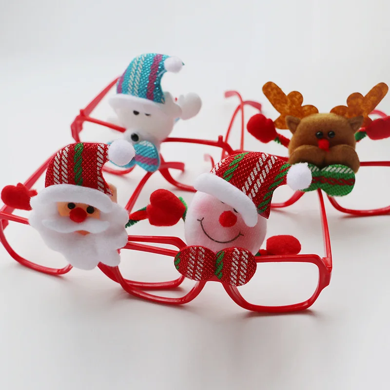 Christmas Kids Decorative Glasses Cartoon Old Man Snowman Elk Festival Kids Christmas Products Eyeglasses Frame