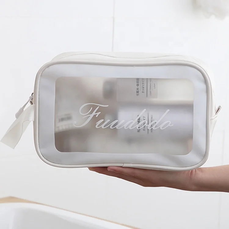 
 Модные большие косметички на заказ, водонепроницаемая Розовая прозрачная косметичка, прозрачная косметичка из ПВХ  