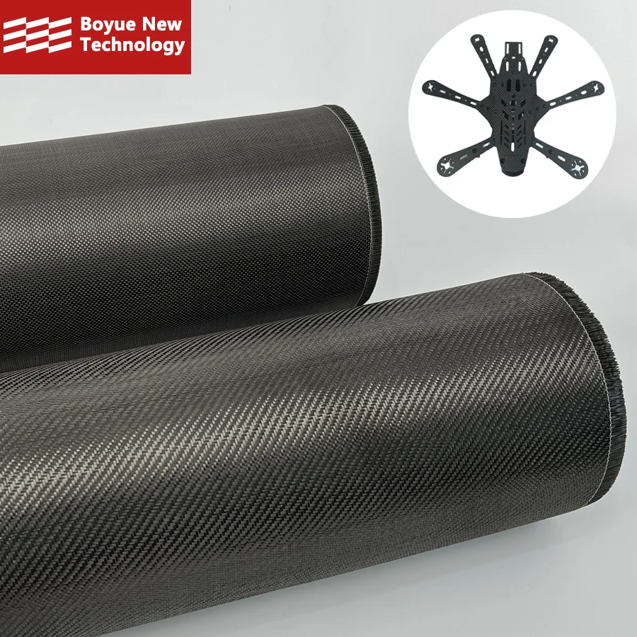Boyue Tech Carbon Fiber Fabric Sheets 4x8 Carbon Fiber Roll Twill Plain Weave 3K6K12K