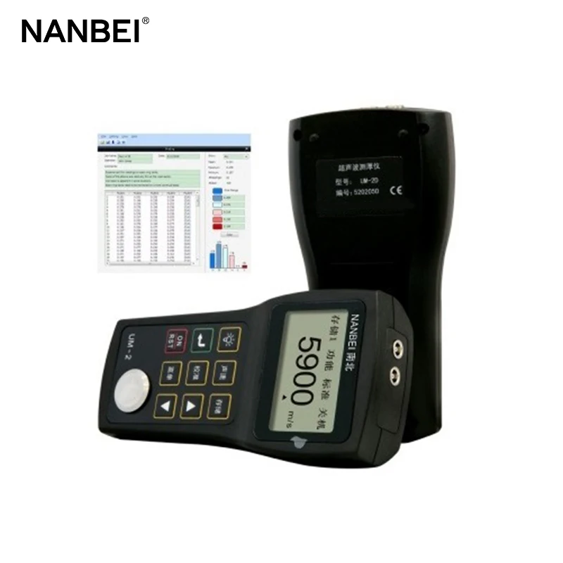 Digital coating ultrasonic thickness of steel gauges test