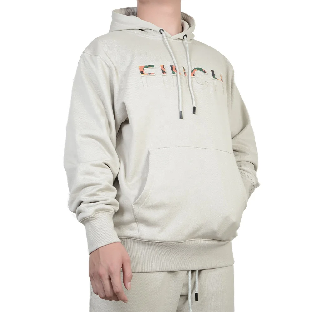 Finch Garment custom logo sweatsuits men sportswear track suit jogger 2 piece set embossed tracksuits for men