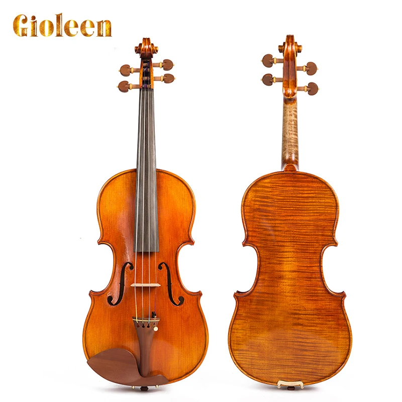XS6104 High quality hand oil painted professional stradivari violins Best Violin Brands Handmade Baroque Solid Wood Violin