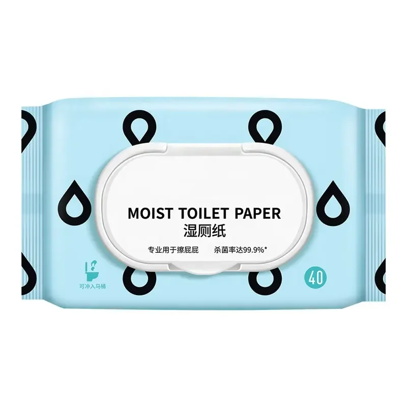 Alcohol Free flushable wipes disposable toilet wipes and baby wet wipes custom large size
